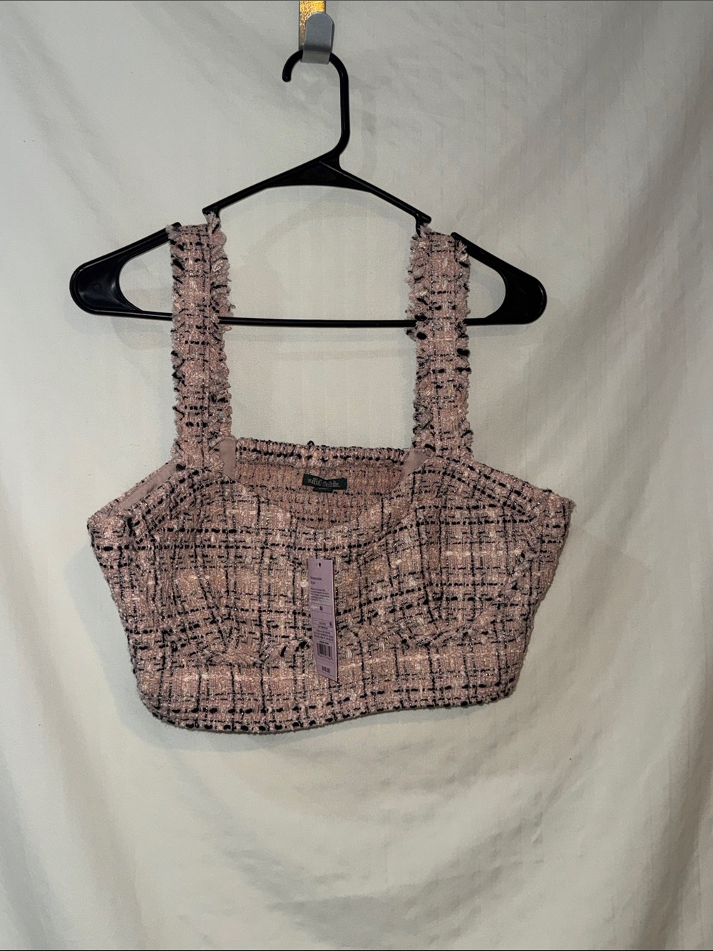 wild fable Pink Tweed Crop Top